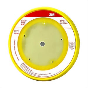 3Mâ„¢ 00051131055810 Stikitâ„¢ Dust-Free Medium Density Disc Pad, 8 in dia Pad, PSA Attachment