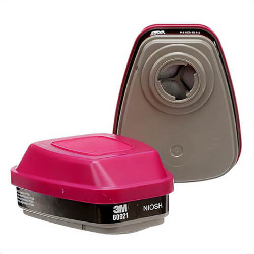 3M™ 50051138464658 Organic Vapor Cartridge, Filter 60921, P100, 60 per Case