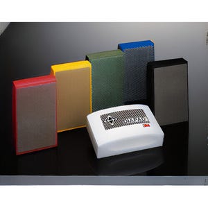 3Mâ„¢ 51144149988 6200J Flexible Hand Lap, 3-3/4 in OAL, M250 Grit, Medium Grade, Green, Diamond Abrasive