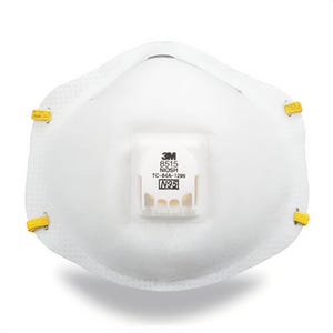 3Mâ„¢ 7000002112 Cup Style Disposable Particulate Welding Respirator, Standard, Resists: Certain Non-Oil Based Particles