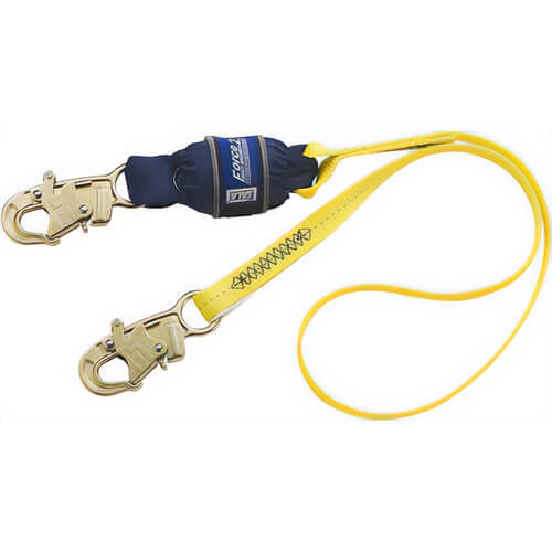3M™ DBI-SALA® 1246167 Force2™ Arc Flash Fixed Shock Absorbing Lanyard, 310 to 420 lb Load, 6 ft L, Polyester Webbing Line