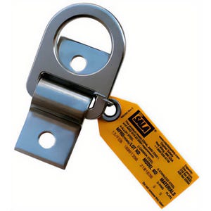 3M™ DBI-SALA® 2101634 D-Ring Anchorage Plate, Hot Rolled Steel/Zinc Plated Steel, Silver/Yellow Zinc