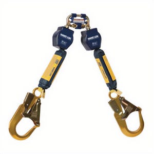 3M™ DBI-SALA® 3100548 Nano-Lok™ Personal Twin-Leg Self Retracting Lifeline, Web Aluminum Snap Hook, 6 ft