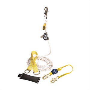 3M™ DBI-SALA® 5000401 Lad-Saf™ Mobile Rope Grab Kit, 16 mm dia Rope, 100 ft L
