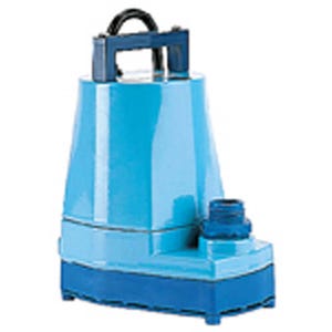 Little Giant® 505000 Submersible Utility Pump, 1200 GPH Flow Rate, 1 in FNPT Outlet, 1 ph, 1/6 hp