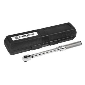 Klein® 57005 Adjustable Torque Wrench, 3/8 in Drive, 30 to 250 ft-lb, Square Drive Ratchet Head, 10-5/8 in OAL, ASME Specified