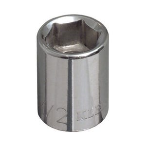 Klein® 65703 Socket, Imperial, Hex Drive, 3/8 in Drive, Standard Socket, 9/16 in Socket, 7/8 in OAL