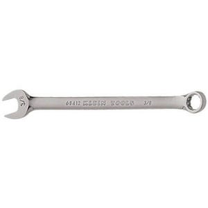 Klein® 68412 Combination Wrench, 3/8 in Wrench, 12 Points, 15° Offset, 6-1/8 in OAL, Forged Alloy Steel, Polished Chrome/Nickel Plated