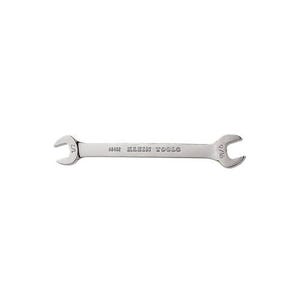 Klein® 68462 Open End Wrench, 1/2 x 9/16 in Wrench, Double End Head, 15° Offset, 7 in L, Alloy Steel, Polished Chrome/Nickel Plated