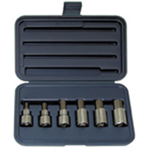 Wright® 453 Metric Hex Bit Set, 1/2 in Drive 6mm-17mm, 6 pc