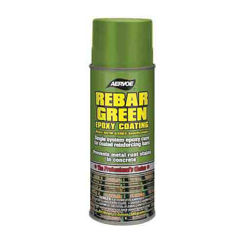 Aervoe® 156 Epoxy Coating, 16 oz Aerosol Can, Rebar Green, 44 sq-ft/can Coverage, 75 hr Curing, 60 to 80°F, 