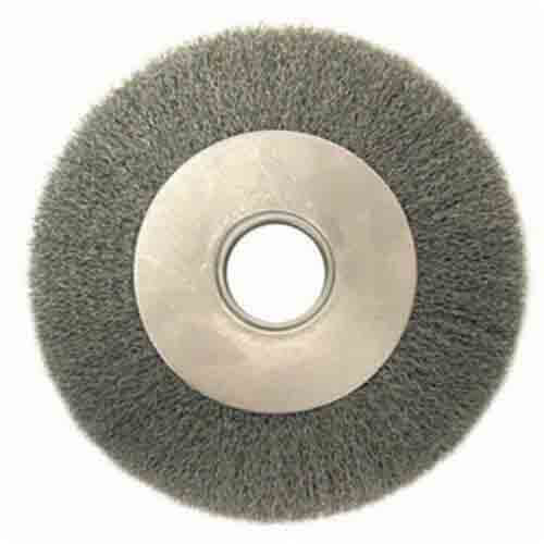 Weiler® 01324 Anderson Medium Face Wheel Brush, DA Series, 8 in dia Brush, 1-1/8 in W Face, 0.014 in dia Crimped Filament/Wire