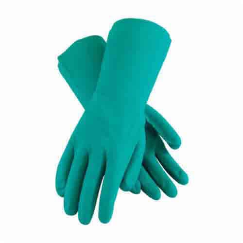PIP® Assurance® 50-N110G/L Lightweight Chemical-Resistant Gloves, L, Ambidextrous Hand, Nitrile, Green, Unlined, 13 in L