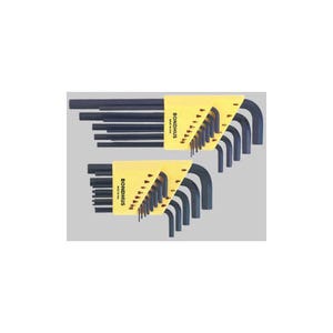 Bondhus® 12394 Short Key Set, 15 pc, 0.71 to 17 mm Hex, L-Handle Handle, Protanium® High Torque Steel, ProGuard™