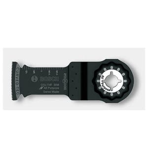 Bosch OSL114F Starlock® Plunge Cut Blade, 1-1/4 in, Use with Ois® Compatible Tools, Bi-Metal, Black