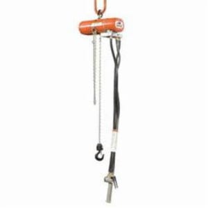 CM® 2181 ShopAir Air Chain Hoist, 600 lb Load, 10 ft Lifting Height, Hook, 39 scfm, 90 psi