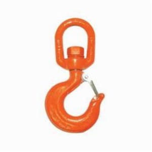 CM® M3507A Swivel Rigging Hook with Latch, 5 ton Load, 80 Grade, Eyelet Attachment, 1.41 in Hook Opening