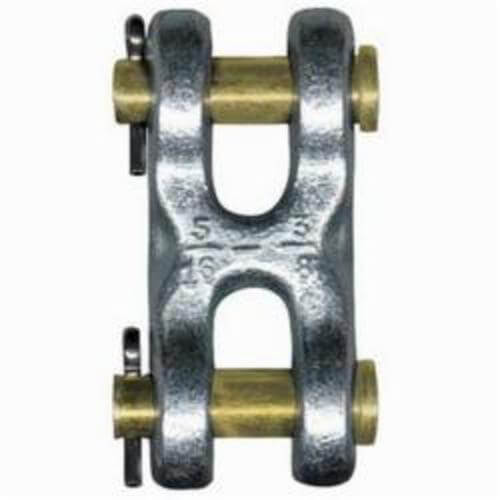 CM® M608 Double Clevis Mid Link, 11300 lb Load, Steel, Zinc Plated, 4:1 Design Factor, for use with Grade 70 Chain