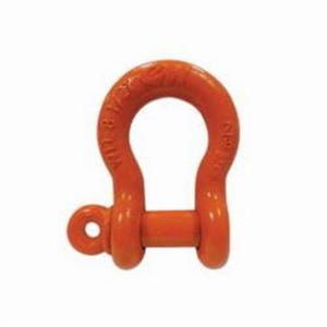 CM® M648P Super Strong Anchor Shackle, 1.5 ton Load, 3/8 in, 0.438 in dia Screw Pin, Orange Powder Coated