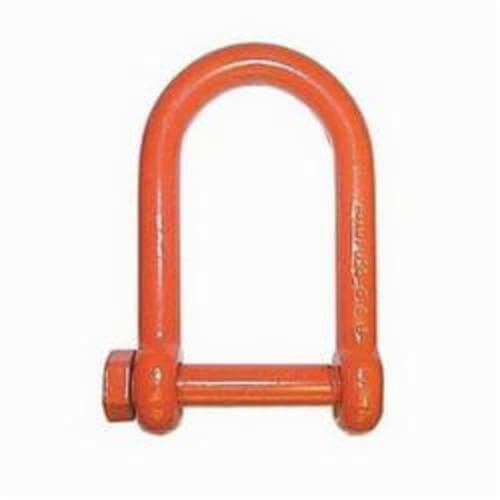 CM® M7154P Long Reach Chain Shackle, 19000 lb Load, 1 in, 1 in Screw Pin, Orange Powder Coated