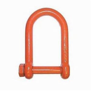 CM® M7154P Long Reach Chain Shackle, 19000 lb Load, 1 in, 1 in Screw Pin, Orange Powder Coated