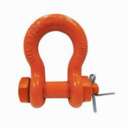 CM® M850AP Anchor Shackle, 3.3 ton Load, 1/2 in, 5/8 in dia Bolt/Nut/Cotter Pin, Orange Powder Coated