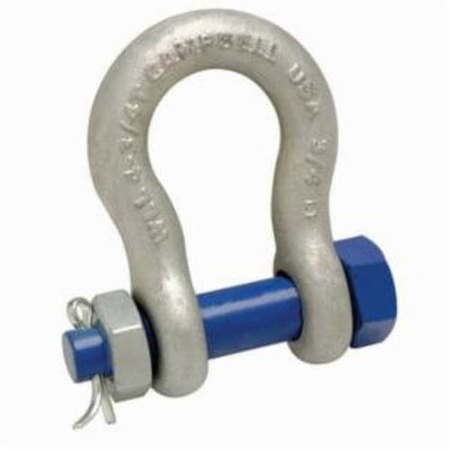 Campbell® 5391635 999-G Anchor Shackle, 8.5 ton Load, 1 in, 1-1/8 in dia Bolt Pin, Galvanized
