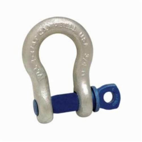 Campbell® 5412435 419 Anchor Shackle, 17 ton Load, 1-1/2 in, 1-5/8 in dia Screw Pin, Galvanized