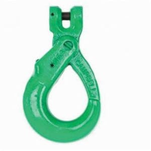 Campbell® 5748695 Self-Locking Hook, 3/8 in Trade, 8800 lb Load, 100 Grade, Clevis Attachment, Alloy Steel