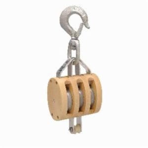 Campbell® 7208534 3003G Triple Regular Shell Block, Manila Rope Cable, 1/2 in, 1800 lb Load, 3/8 in ID x 2-1/4 in OD