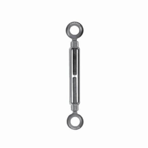 Chicago Hardware 01279 9 Class D Turnbuckle, Eye/Eye, 1/2 in Thread, 2200 lb Working, 12 in Take Up, 19 in L Close, Drop Forged Steel