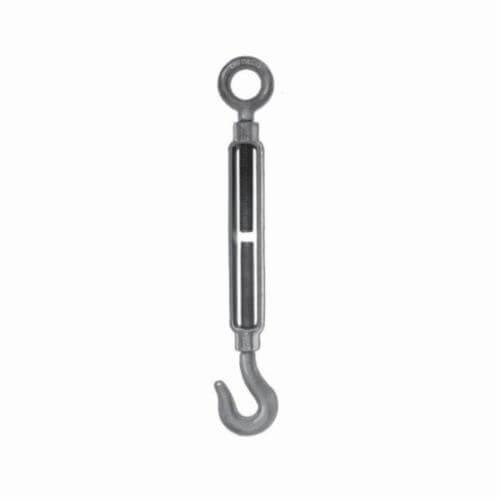 Chicago Hardware 01740 4 Class F Turnbuckle, Hook/Eye, 5/8 in Thread, 3500/2250 lb Working, 12 in Take Up, 20-5/8 in L Close
