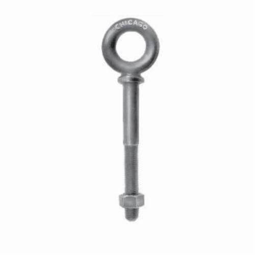 Chicago Hardware 08554 0 Shoulder Pattern Eye Bolt, 1 in, 9 in L Shank, Heat Treated Drop Forged Steel, Hot Dipped Galvanized