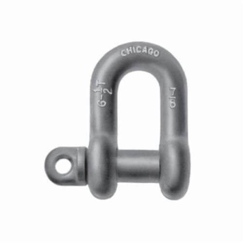 Chicago Hardware 20325 8 Class 2 Chain Shackle, 1.5 ton Load, 7/16 in, 1/2 in dia Screw Pin, Hot Dipped Galvanized
