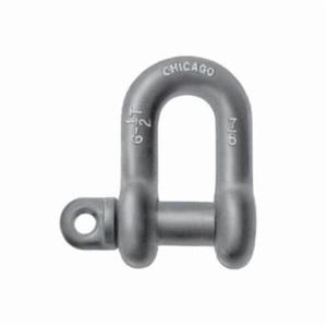 Chicago Hardware 20325 8 Class 2 Chain Shackle, 1.5 ton Load, 7/16 in, 1/2 in dia Screw Pin, Hot Dipped Galvanized