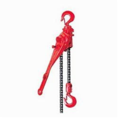 Coffing® Hoists 05113W G Series Ratchet Lever Chain Hoist, 3 ton Load, 4-3/4 ft H Lifting, 120 lb Rated, 10 ft Chain, 1-1/8 in Hook