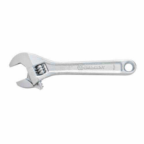 Crescent® AC26VS Adjustable Wrench, 0.938 in Wrench, 6 in OAL, Heat Treated Alloy Steel Body, Heat Treated Alloy Steel, Chrome Plated