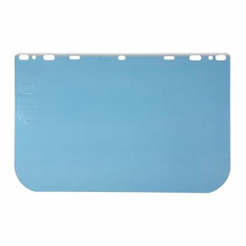 MCR Safety 181560 Faceshield Visor, Clear, Polycarbonate, 8 in H x 15-1/2 in W x 0.06 in Thick Visor, Use with MCR Safety Headgears