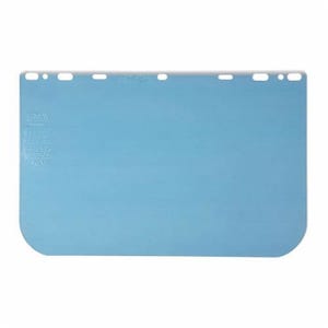 MCR Safety 181560 Faceshield Visor, Clear, Polycarbonate, 8 in H x 15-1/2 in W x 0.06 in Thick Visor, Use with MCR Safety Headgears
