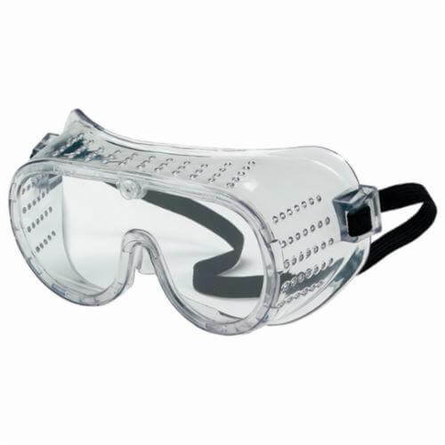MCR Safety 2220 Standard Goggle Direct Vent Perforated Dielectric Scratch Resistant Protective Goggles, Duramass® Hard Coat Clear Polycarbonate Lens