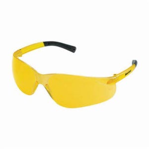 MCR Safety BK114 BearKat® Value Safety Glass with Side Shields, Duramass® Hard Coat, Polycarbonate Amber Lens, Wrap Around Frame