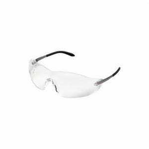 MCR Safety S2110 Blackjack® Plus Safety Glass, Duramass® Hard Coat, Clear Polycarbonate Lens, Polished Chrome, Frameless Metal Frame