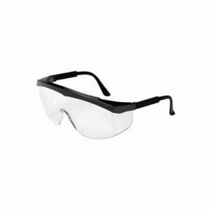 MCR Safety SS110 Stratos® Value Single Lens Safety Glass, Duramass® Hard Coat, Clear Lens, Wrap Around Frame, Black