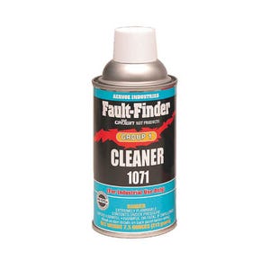 Crown® by Aervoe® 1071 Fault-Finder® Cleaner Group I, 12 oz Aerosol Can, Clear, Liquid Form, 0.7 Specific Gravity