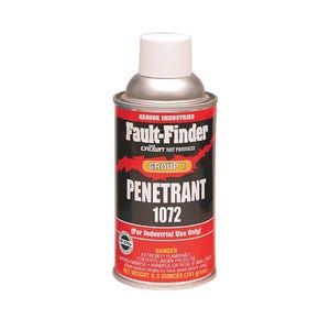 Crown® by Aervoe® 1072 Fault-Finder® Penetrant Group I, 12 oz Aerosol Can, Liquid Form, Red, 0.766 Specific Gravity