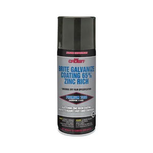 Crown® by Aervoe® 7008 Brite Galvanizing Compound, 16 oz Aerosol Can, 26 sq-ft/can Coverage, 24 hr Curing, 50 to 90°F
