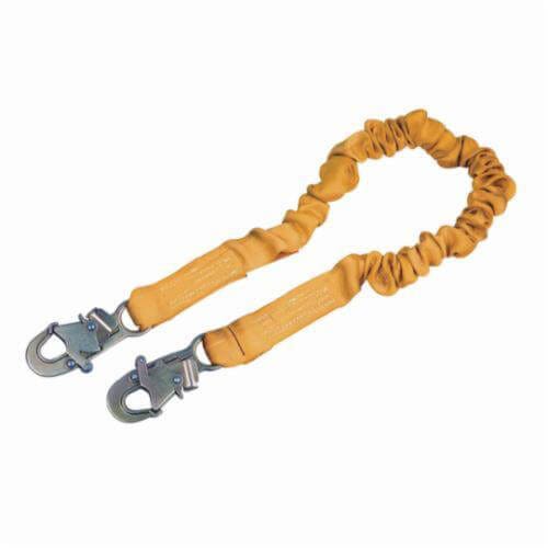 3M™ DBI-SALA® 1244306 ShockWave™ 2 Elastic Variable Shock Absorbing Lanyard, 130 to 310 lb Load, 6 ft L, Polyester Webbing Line