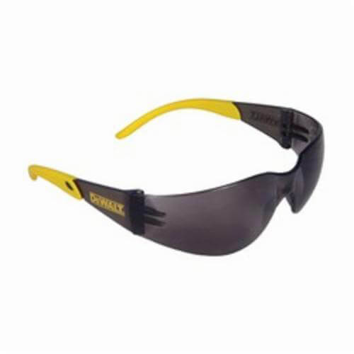 DeWALT® by Radians® DPG54-2D Safety Glasses, Hard Coat/Impact-Resistant, Smoke Lens, Wrap Around Plastic Frame, Clear/Yellow