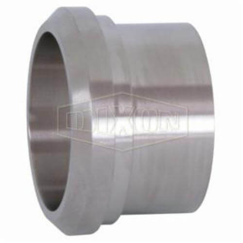 Dixon® 14A-G150 Weld Ferrule, Long, Series: 14A, Ferrule, 1-1/2 in Nominal, Plain Beveled Seat, 304 Stainless Steel, 1-1/2 in L