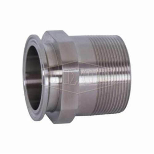 Dixon® Clamp Adapter, Series: 21MP, Fitting/Connector Type: Adapter, 1-1/2 x 2 in Nominal Size, Tube x MNPT, 304 Stainless Steel, 2-5/8 in, Domestic